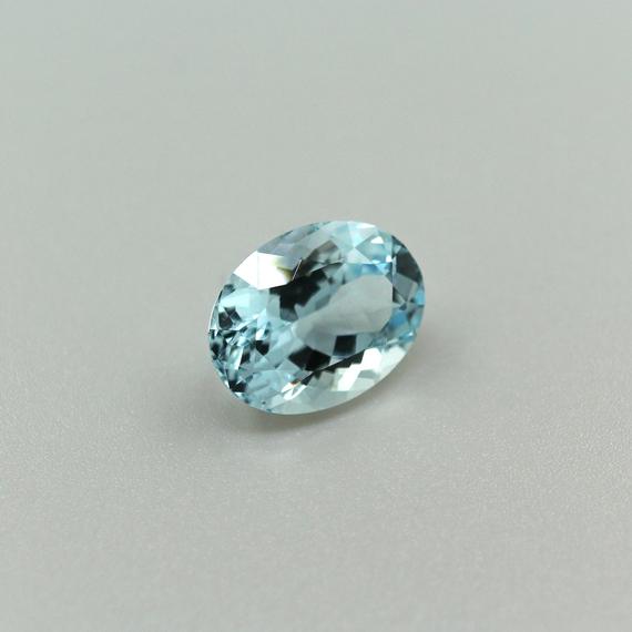 Aquamarine Loose Faceted Gemstone 5ct Natural Oval Cut Stone For Ring 13x10mm