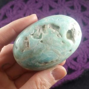 Blue Aragonite Palmstone Crystals Magick Stones New Find Starseed polished Afghanistan | Natural genuine stones & crystals in various shapes & sizes. Buy raw cut, tumbled, or polished gemstones for making jewelry or crystal healing energy vibration raising reiki stones. #crystals #gemstones #crystalhealing #crystalsandgemstones #energyhealing #affiliate #ad