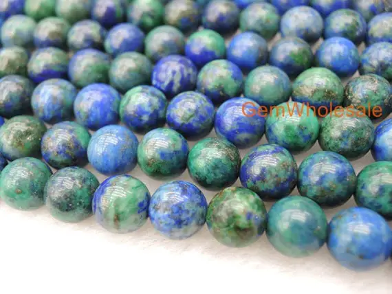 15.5” Azurite 4mm/6mm/8mm/10mm Round Beads, Green Blue Gemstone, High Quality Diy Beads, Gemstone Wholesaler,multi Color Stone