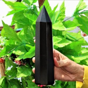Shop Tourmaline Points & Wands! Black Tourmaline Gemstone Spiritual Obelisk – Large 255MM 8-Faceted Healing Crystal for Meditation & Chakra Balancing, Reiki Energy Gift | Natural genuine stones & crystals in various shapes & sizes. Buy raw cut, tumbled, or polished gemstones for making jewelry or crystal healing energy vibration raising reiki stones. #crystals #gemstones #crystalhealing #crystalsandgemstones #energyhealing #affiliate #ad