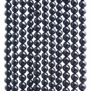 Shop Black Tourmaline Beads! 4mm Black Tourmaline Gemstone Grade AAA Black Round Loose Beads 16 inch Full Strand (90183431-785) | Natural genuine beads Black Tourmaline beads for beading and jewelry making.  #jewelry #beads #beadedjewelry #diyjewelry #jewelrymaking #beadstore #beading #affiliate #ad