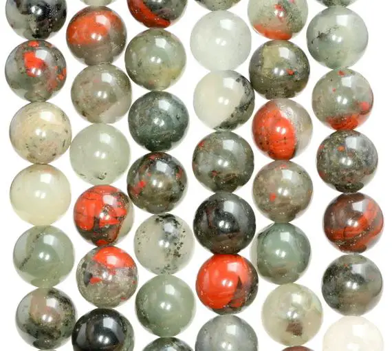 10mm Blood Stone Gemstone Grade Aa Red Round Loose Beads 15 Inch Full Strand (80005947-m36)
