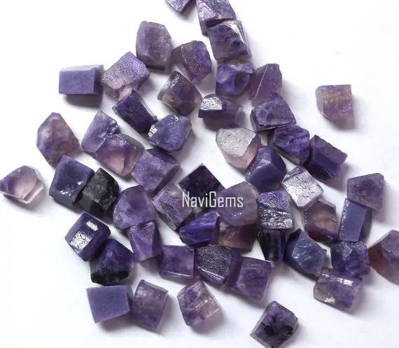 Aaa Quality 50 Piece Natural Charoite Rough, Rough Gemstone,making Jewelry,6-8 Mm ,loose Gemstone, Gift For Her, Wholesale Price