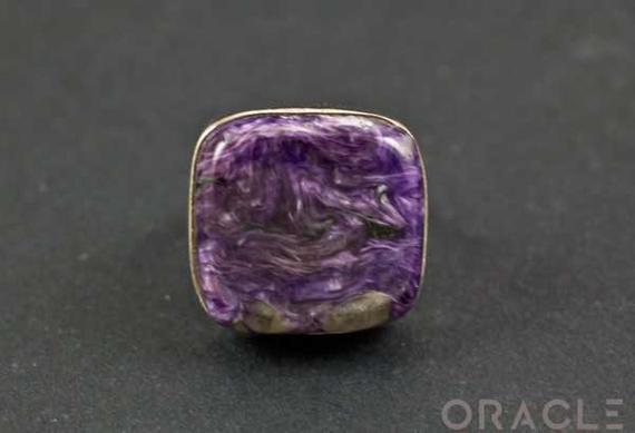 Sterling Silver Charoite Ring Size 7