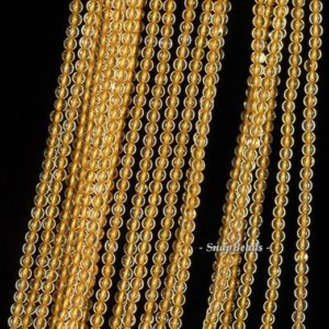 Shop Citrine Beads! 2mm Honey Citrine Gemstone Grade AAA Deep Yellow Round 2mm Loose Beads 15.5 inch Full Strand (90143430-107-2g) | Natural genuine beads Citrine beads for beading and jewelry making.  #jewelry #beads #beadedjewelry #diyjewelry #jewelrymaking #beadstore #beading #affiliate #ad