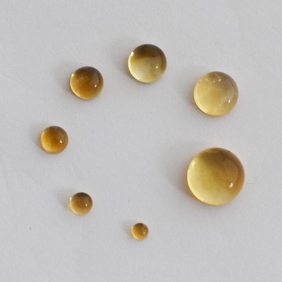 Grade Aa Citrine Semi-precious Gemstone Round Cabochon - 3mm, 4mm, 5mm, 6mm, 7mm, 8mm, 10mm Sizes