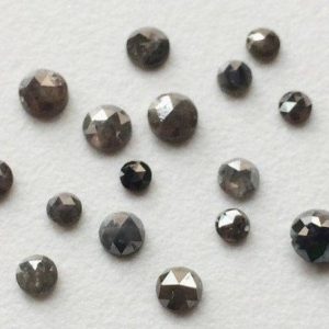 Shop Raw & Rough Diamond Stones! 2.5-3mm Calibrated Dark Grey Rose Cut Natural Diamond, Dark Grey Diamond, Melee Diamond, Grey Diamond For Jewelry (1Pc To 8 Pc) | Natural genuine stones & crystals in various shapes & sizes. Buy raw cut, tumbled, or polished gemstones for making jewelry or crystal healing energy vibration raising reiki stones. #crystals #gemstones #crystalhealing #crystalsandgemstones #energyhealing #affiliate #ad