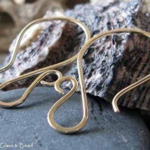 Shop Ear Wires & Posts for Making Earrings! Fancy earring hooks in 14k gold filled. Handmade ear wires for jewelry making. AGB Hammered Tango | Shop jewelry making and beading supplies, tools & findings for DIY jewelry making and crafts. #jewelrymaking #diyjewelry #jewelrycrafts #jewelrysupplies #beading #affiliate #ad