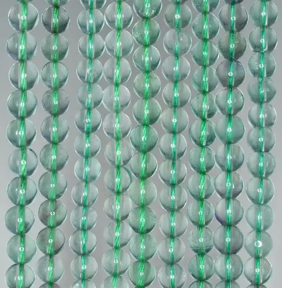 6mm Fluorite Gemstone Green Grade Aa Round Beads 15.5 Inch Full Strand (90187770-685)