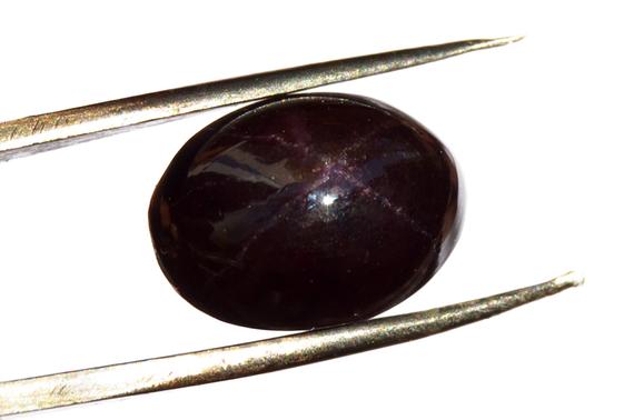 Star Garnet Gemstone Cabochon (14mm X 10mm X 9mm) 16cts - Natural Red Garnet - Oval Cabochon Stone