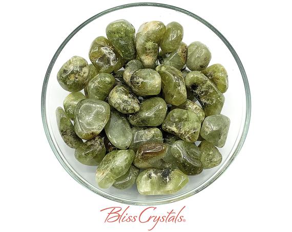 1 Green Garnet Tumbled Stone Healing Crystal And Stone For Relaxation #gt25