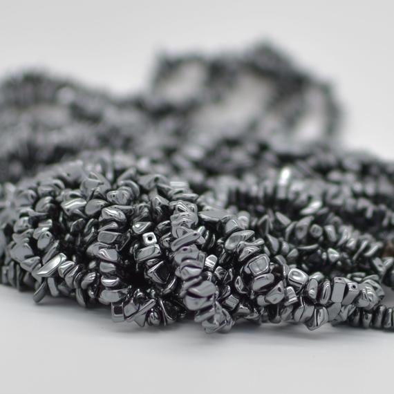 Hematite Chips Nuggets Beads - 5mm - 8mm - 32" Strand
