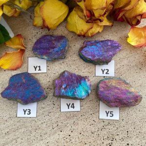 Shop Raw & Rough Hematite Stones! ONE Specular Hematite, Flame Aura, Titanium Plated Specimen from Michigan | Natural genuine stones & crystals in various shapes & sizes. Buy raw cut, tumbled, or polished gemstones for making jewelry or crystal healing energy vibration raising reiki stones. #crystals #gemstones #crystalhealing #crystalsandgemstones #energyhealing #affiliate #ad
