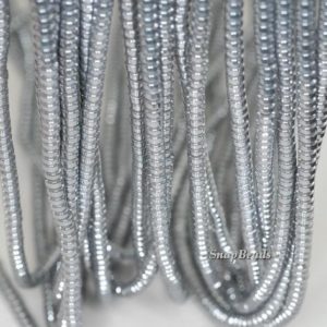 Shop Hematite Rondelle Beads! 4x2mm Silver Hematite Gemstone Silver Rondelle Heishi 4x2mm Loose Beads 16 inch Full Strand (90188983-149a) | Natural genuine rondelle Hematite beads for beading and jewelry making.  #jewelry #beads #beadedjewelry #diyjewelry #jewelrymaking #beadstore #beading #affiliate #ad