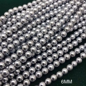 Shop Hematite Round Beads! SALE Natural Silver Hematite Smooth Round Beads, 2mm/3mm/4mm/6mm Gemstone Beads 15 Inches, Silver Beads,Hematite Beads、 | Natural genuine round Hematite beads for beading and jewelry making.  #jewelry #beads #beadedjewelry #diyjewelry #jewelrymaking #beadstore #beading #affiliate #ad