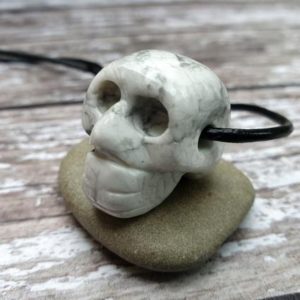 Shop Howlite Pendants! Howlite Skull Pendant, Day of the Dead Jewellery, Carved Stone Necklace, Statement Jewellery | Natural genuine Howlite pendants. Buy crystal jewelry, handmade handcrafted artisan jewelry for women.  Unique handmade gift ideas. #jewelry #beadedpendants #beadedjewelry #gift #shopping #handmadejewelry #fashion #style #product #pendants #affiliate #ad