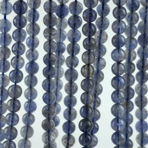 Shop Iolite Round Beads! 6-7mm Bermudan Blue Iolite Gemstone Grade AAA Round Loose Beads 8 inch Half Strand (90186115-832) | Natural genuine round Iolite beads for beading and jewelry making.  #jewelry #beads #beadedjewelry #diyjewelry #jewelrymaking #beadstore #beading #affiliate #ad