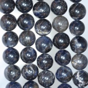 Shop Iolite Round Beads! 9MM Dark Blue Iolite Gemstone Grade A Round Loose Beads 7 inch Half Strand (80001164-A158) | Natural genuine round Iolite beads for beading and jewelry making.  #jewelry #beads #beadedjewelry #diyjewelry #jewelrymaking #beadstore #beading #affiliate #ad