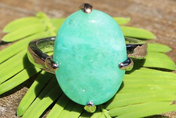 Jade Ring, Size 7, With Positive Healing Energy!
