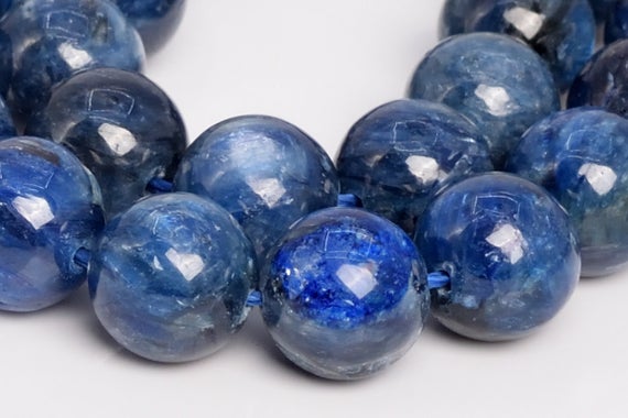 Genuine Natural Kyanite Gemstone Beads 11mm Blue Round A Quality Loose Beads (109048h)