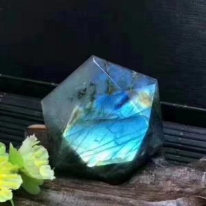Shop Labradorite Stones & Crystals! Labradorite Hexagon Shaped Crystal Palm Worry Stone | Natural genuine stones & crystals in various shapes & sizes. Buy raw cut, tumbled, or polished gemstones for making jewelry or crystal healing energy vibration raising reiki stones. #crystals #gemstones #crystalhealing #crystalsandgemstones #energyhealing #affiliate #ad