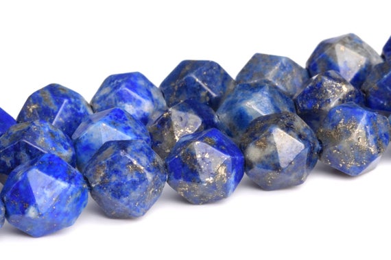 Blue Lapis Lazuli Beads Star Cut Faceted Grade A Natural Gemstone Loose Beads 6mm 8mm 10mm Bulk Lot Options