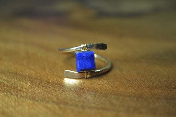 Lapis Lazuli Ring In Sterling Silver, 14k Gold Fill // December Birthstone // Bohochic Gemstone Ring // Healing Crystal // Throat Chakra