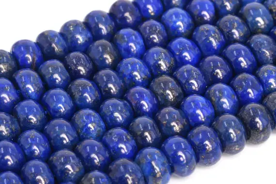 Blue Lapis Lazuli Loose Beads Grade A Rondelle Shape 6x4mm 8x5mm 10x6mm 12x6mm