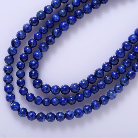 Lapis Lazuli Round Gemstone Beads Aaa Quality Smooth Rounds Natural Beads.
