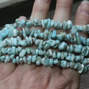 Larimar Stretchy String Chip Bracelet G52 | Natural genuine Larimar bracelets. Buy crystal jewelry, handmade handcrafted artisan jewelry for women.  Unique handmade gift ideas. #jewelry #beadedbracelets #beadedjewelry #gift #shopping #handmadejewelry #fashion #style #product #bracelets #affiliate #ad