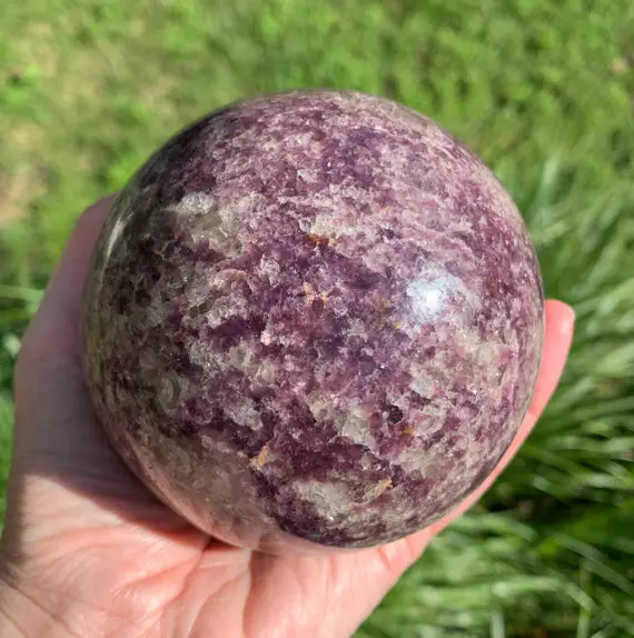 99mm Lepidolite Sphere - Large Crystal Ball - Natural Stone - Healing Crystal - Meditation Stone - Display/decor - From Madagascar - 2.8lb