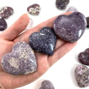Shop Lepidolite Stones & Crystals! Lepidolite Heart, crystal heart, lepidolite crystal, lepidolite palm stone | Natural genuine stones & crystals in various shapes & sizes. Buy raw cut, tumbled, or polished gemstones for making jewelry or crystal healing energy vibration raising reiki stones. #crystals #gemstones #crystalhealing #crystalsandgemstones #energyhealing #affiliate #ad