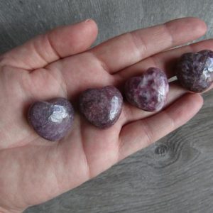 Shop Lepidolite Stones & Crystals! Lepidolite Puffy 25 mm Gemstone Heart K98 | Natural genuine stones & crystals in various shapes & sizes. Buy raw cut, tumbled, or polished gemstones for making jewelry or crystal healing energy vibration raising reiki stones. #crystals #gemstones #crystalhealing #crystalsandgemstones #energyhealing #affiliate #ad