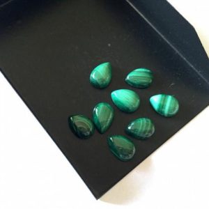 Shop Malachite Cabochons! 8 Pieces 10x7mm Malachite Pear Shaped Smooth Flat Back Green Color Loose Cabochons ML7 | Natural genuine stones & crystals in various shapes & sizes. Buy raw cut, tumbled, or polished gemstones for making jewelry or crystal healing energy vibration raising reiki stones. #crystals #gemstones #crystalhealing #crystalsandgemstones #energyhealing #affiliate #ad