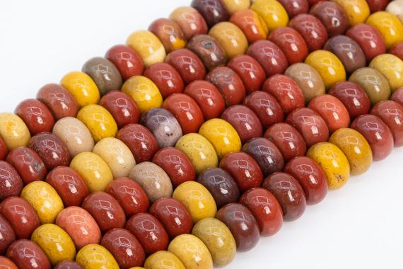 Genuine Natural Multicolor Mookaite Loose Beads Rondelle Shape 10x6mm