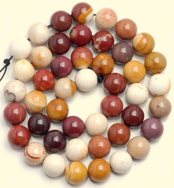 10 Strands 4mm Mookaite Gemstone Brown Yellow Round 4mm Loose Beads 15.5 Inch Full Strand Bulk Lot (90189216-90 X10)