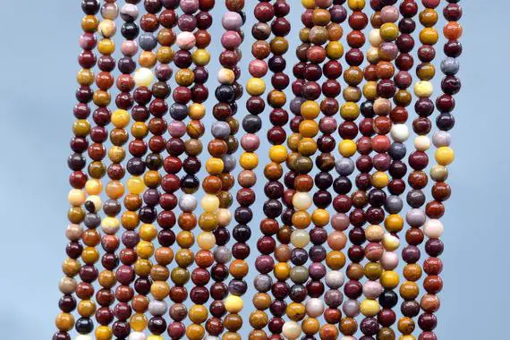 Genuine Natural Mookaite Loose Beads Round Shape 3mm 4mm