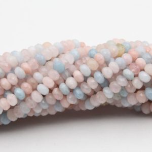 Shop Morganite Faceted Beads! Morganite Rondelle Faceted Beads,4x6mm/5x8mm Faceted Rondelle Beads,Loose Beads,Good Quality Gemstone Faceted Rondelle Beads,Wholesale Beads | Natural genuine faceted Morganite beads for beading and jewelry making.  #jewelry #beads #beadedjewelry #diyjewelry #jewelrymaking #beadstore #beading #affiliate #ad
