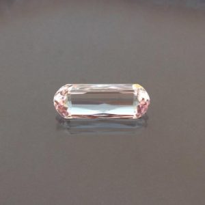 Natural Morganite Loose Gemstone, Rare Pink Beryl, Fancy Baguette Cut – 19.42ct, 27.5x10mm | Natural genuine stones & crystals in various shapes & sizes. Buy raw cut, tumbled, or polished gemstones for making jewelry or crystal healing energy vibration raising reiki stones. #crystals #gemstones #crystalhealing #crystalsandgemstones #energyhealing #affiliate #ad