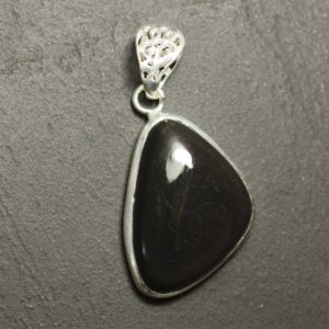 Shop Obsidian Pendants! 45 – 925 sterling silver pendant and stone – Obsidian Rainbow sky eye Celeste Triangle 30x20mm | Natural genuine Obsidian pendants. Buy crystal jewelry, handmade handcrafted artisan jewelry for women.  Unique handmade gift ideas. #jewelry #beadedpendants #beadedjewelry #gift #shopping #handmadejewelry #fashion #style #product #pendants #affiliate #ad