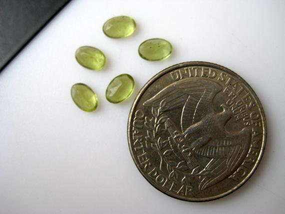 20 Pieces 6x4mm Peridot Faceted Oval Shaped Loose Gemstones Bb137