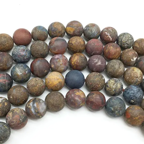 10mm Matte Pietersite Beads, Round Gemstone Beads, Wholesale Beads