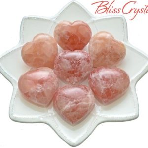 Shop Pink Calcite Stones & Crystals! 1 PINK CALCITE 2" Heart Stone Healing Crystal and Stone for Heart Chakra #PC02 | Natural genuine stones & crystals in various shapes & sizes. Buy raw cut, tumbled, or polished gemstones for making jewelry or crystal healing energy vibration raising reiki stones. #crystals #gemstones #crystalhealing #crystalsandgemstones #energyhealing #affiliate #ad