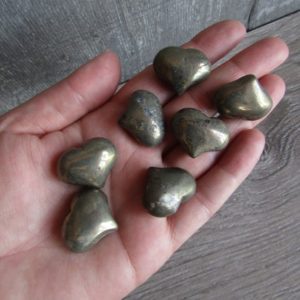 Shop Pyrite Shapes! Pyrite Puffy Stone Heart K 57 | Natural genuine stones & crystals in various shapes & sizes. Buy raw cut, tumbled, or polished gemstones for making jewelry or crystal healing energy vibration raising reiki stones. #crystals #gemstones #crystalhealing #crystalsandgemstones #energyhealing #affiliate #ad