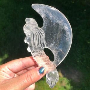 Shop Quartz Shapes! Quartz Crystal Axe with Dragon Handle  Clear Quartz Dragon Ax Carving Gemstone Knife #2 | Natural genuine stones & crystals in various shapes & sizes. Buy raw cut, tumbled, or polished gemstones for making jewelry or crystal healing energy vibration raising reiki stones. #crystals #gemstones #crystalhealing #crystalsandgemstones #energyhealing #affiliate #ad