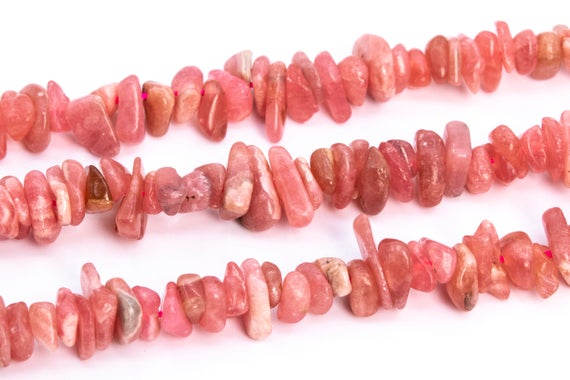4-10mm Argentina Rhodochrosite Beads Red Pink Grade Aaa Pebble Chips Genuine Natural Gemstone Loose Bead  15" Bulk Lot Options (112558)
