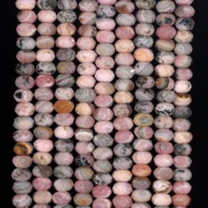 Shop Rhodochrosite Beads! 5x3mm Argentina Rhodochrosite Gemstone Pink Grade A Fine Faceted Rondelle Cut Loose Beads 7.5 inch Half Strand (80002481 H-795) | Natural genuine beads Rhodochrosite beads for beading and jewelry making.  #jewelry #beads #beadedjewelry #diyjewelry #jewelrymaking #beadstore #beading #affiliate #ad