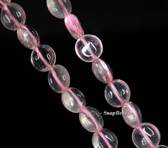 8mm Rose Quartz Gemstone Grade Aa Flat Round Loose Beads 7.5 Inch Half Strand (90144217-b25-544)