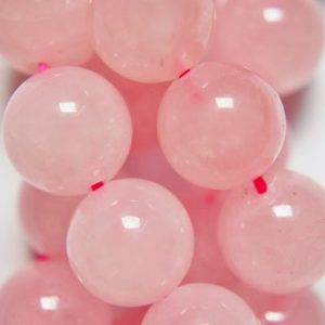 Shop Rose Quartz Round Beads! Natural Rose Quartz Beads – Round 12 mm Gemstone Beads – Full Strand 15 1/2", 32 beads, A Quality | Natural genuine round Rose Quartz beads for beading and jewelry making.  #jewelry #beads #beadedjewelry #diyjewelry #jewelrymaking #beadstore #beading #affiliate #ad