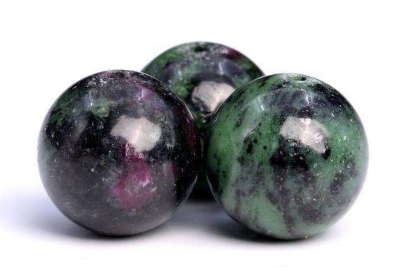Genuine Natural Ruby Zoisite Gemstone Beads 11-12mm Green And Black Round Aa Quality Loose Beads (103855)